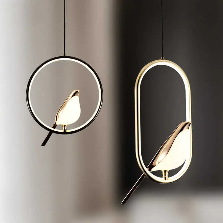 Nuvora - Sfeerlamp Met Messingkleurige Vogel Voor Ontspanning & Warm Licht