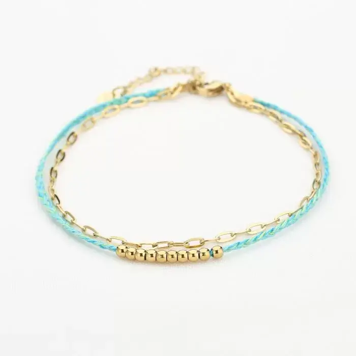 Ocean Twist enkelbandje - Blauw