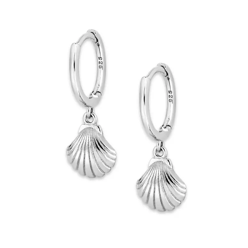 Oorbellen Schelp Hanger | 925 Sterling Zilver
