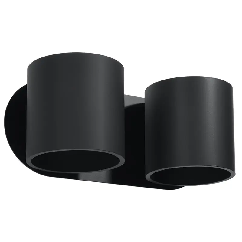 ORBIS - Wandleuchte ORBIS 2 Schwarz Aluminium 5 mm