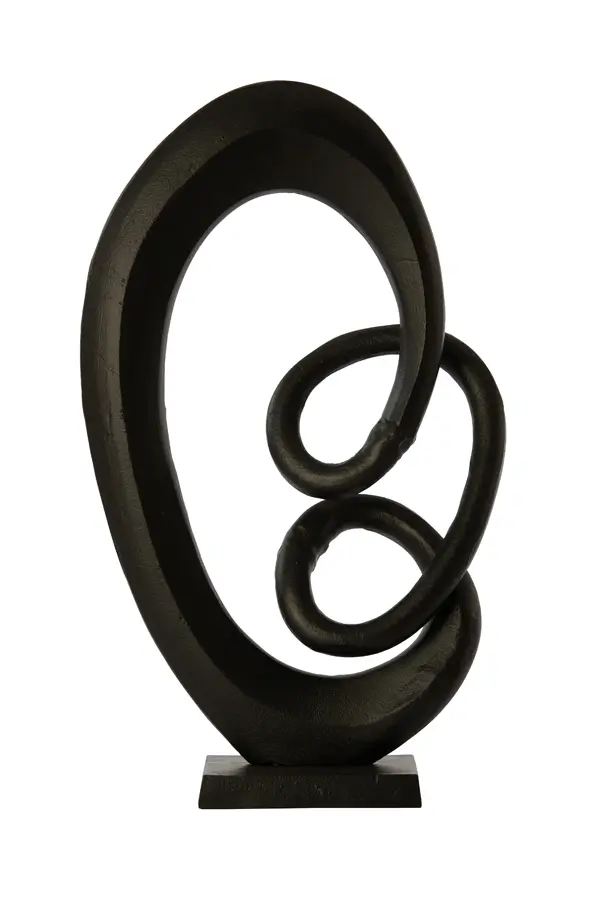 Ornament 25x25x43 cm EDDY mat zwart