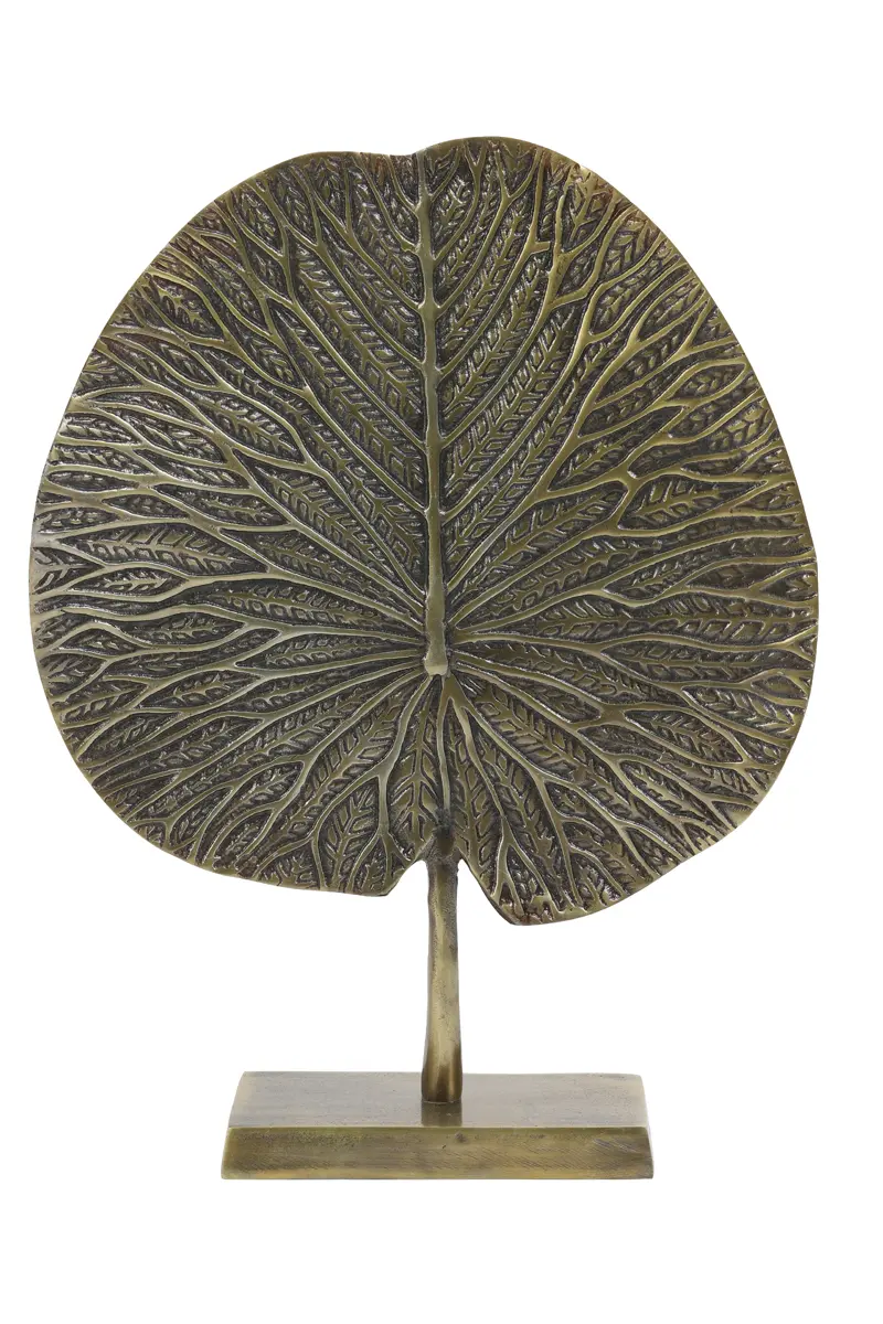 Ornament op voet 34x9x43 cm LEAF antiek brons