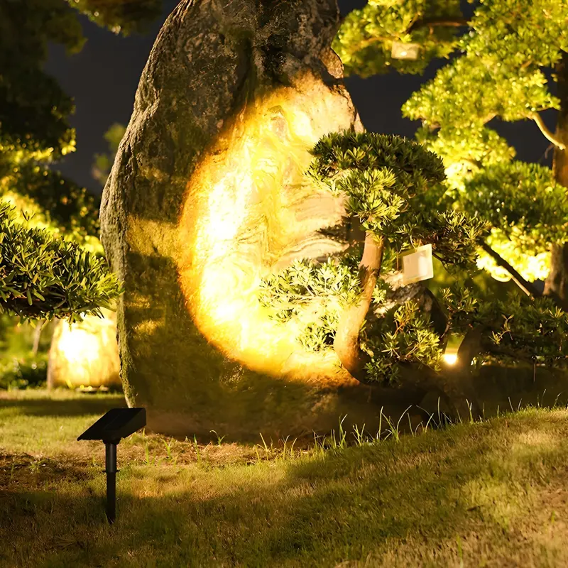 Outdoor Solar Garden Spotlight, Adjustable LED Head