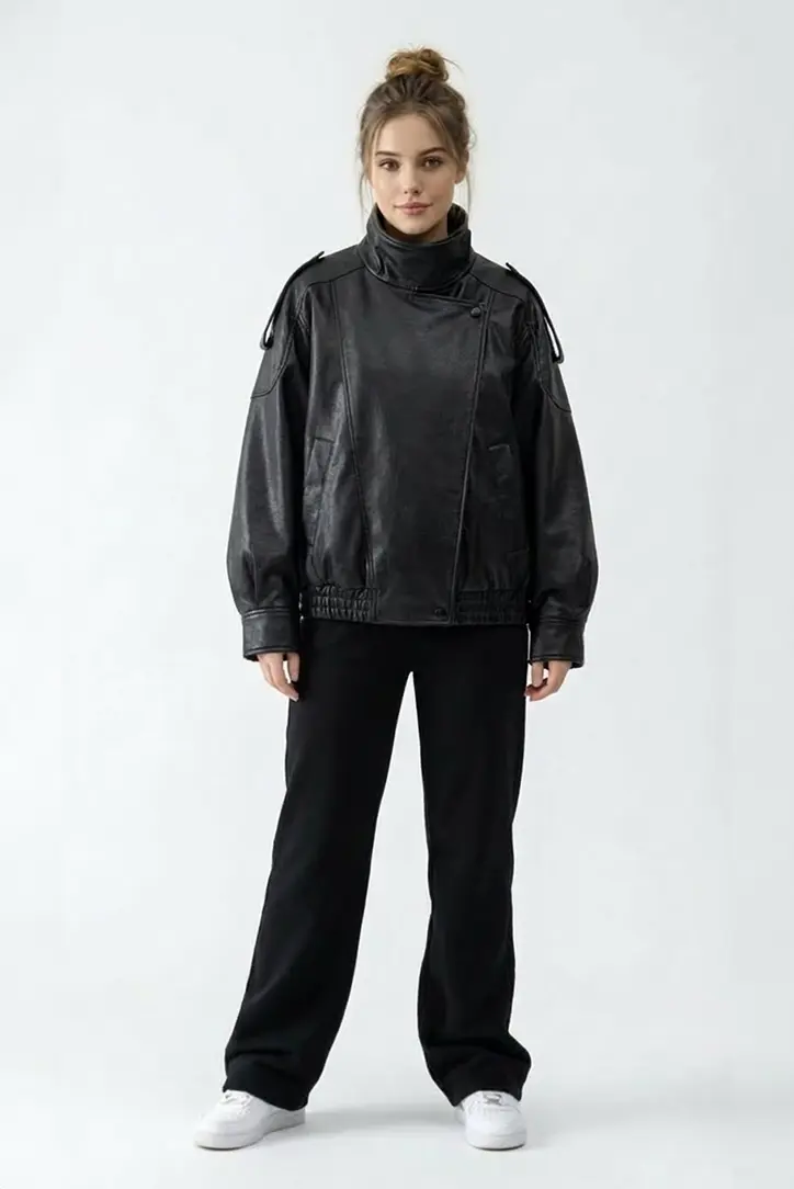 Oversized PU Jacke
