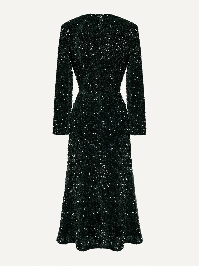 Pailletten Midikleid