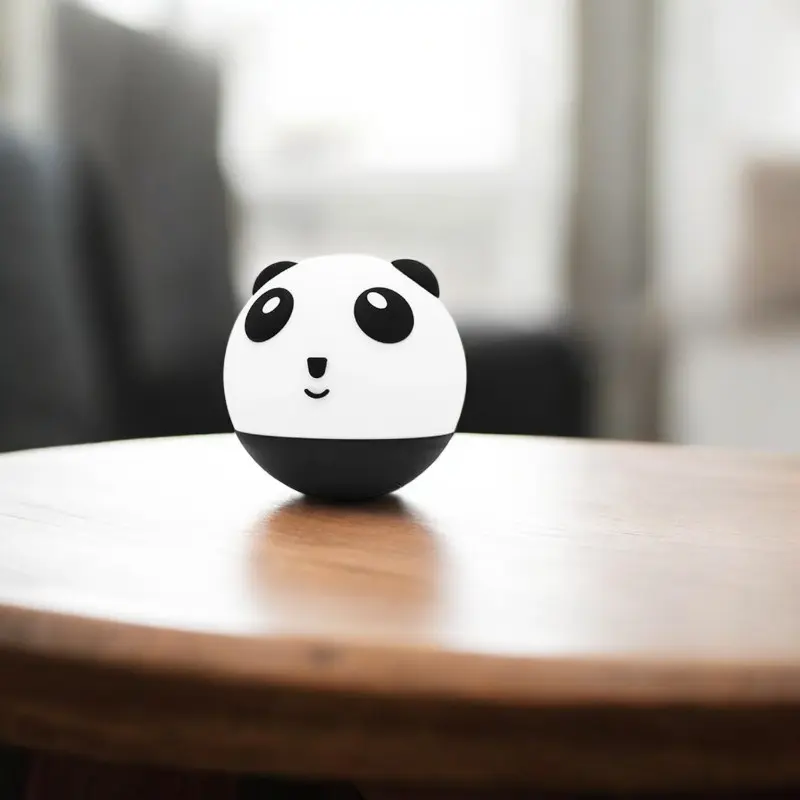 Panda - förmiges LED Nachtlicht aus Silikon mit klassischem