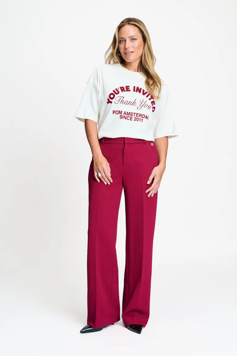 PANTS - Lara Burgundy Red