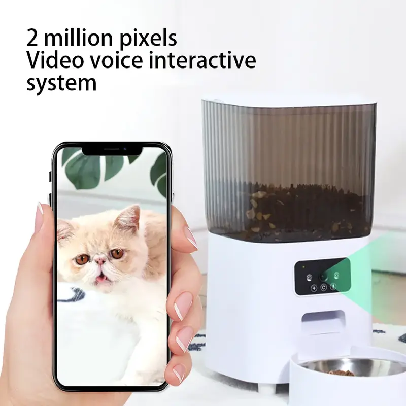 PawCam Feeder - Slimme Voederdispenser 5L voor Katten en Honden | Ingebouwde Camera en Voice Recorder | Bediening via App