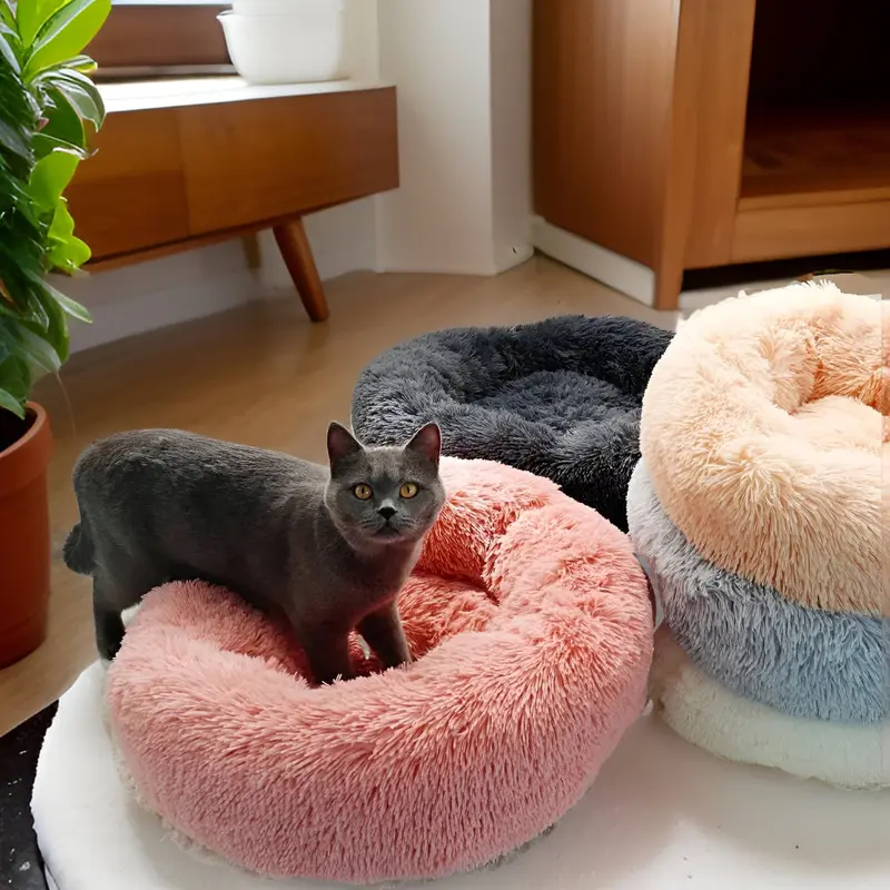Paws - Bed - Donut Hundebett ultraweich aus Kunstfell mit