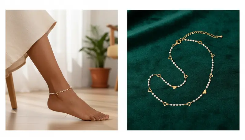 Pearl Heartbeat Anklet