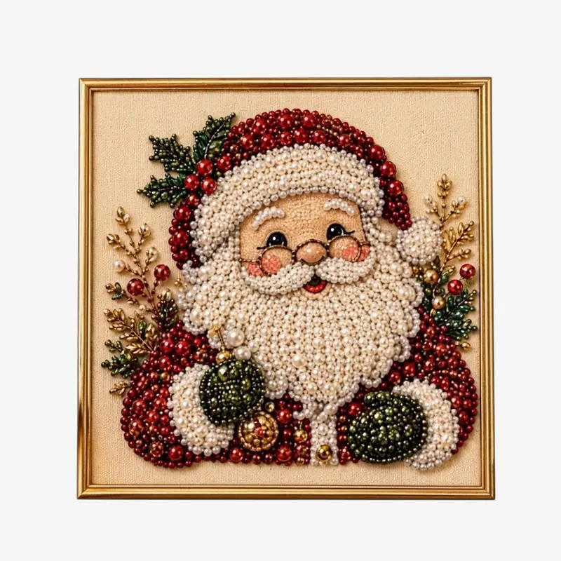 Perlevika – Gerahmtes Weihnachts-Diamantmalerei-Set