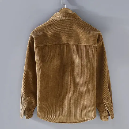 Peter | Herren warme Cordjacke mit Knopfleiste