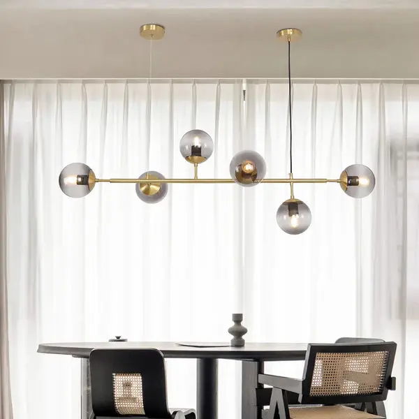 Plafona - Pendelleuchte mit Glaskugel und Metallstange