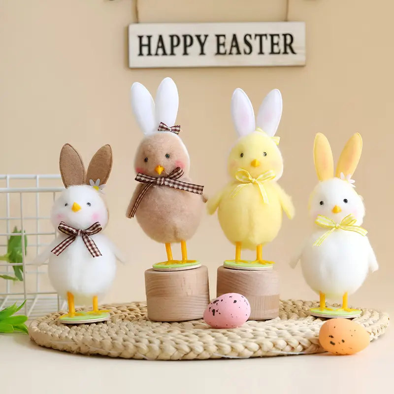 Plüsch - Osterküken mit Hasenohren im Schlupfei-Design