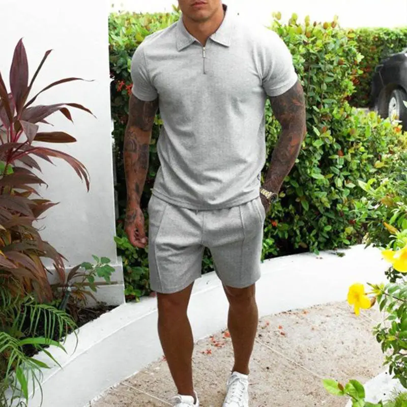 Polo met Rits en Shorts - Tweedelige Zomerset