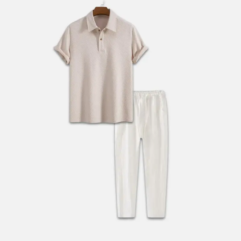 Poloshirt met Rits en Broek met Trekkoord - Tweedelige Zomerset