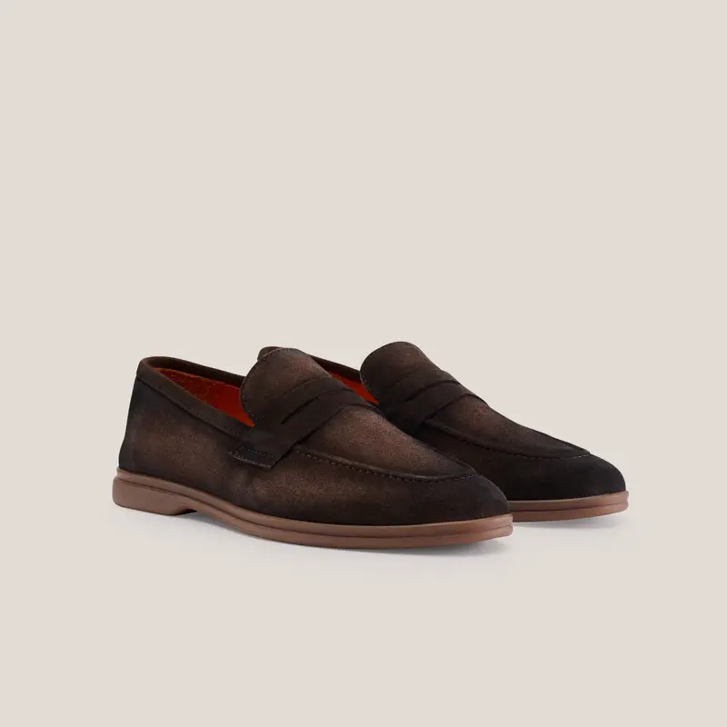 Portofino II - Chocolate Airbrushed Suede