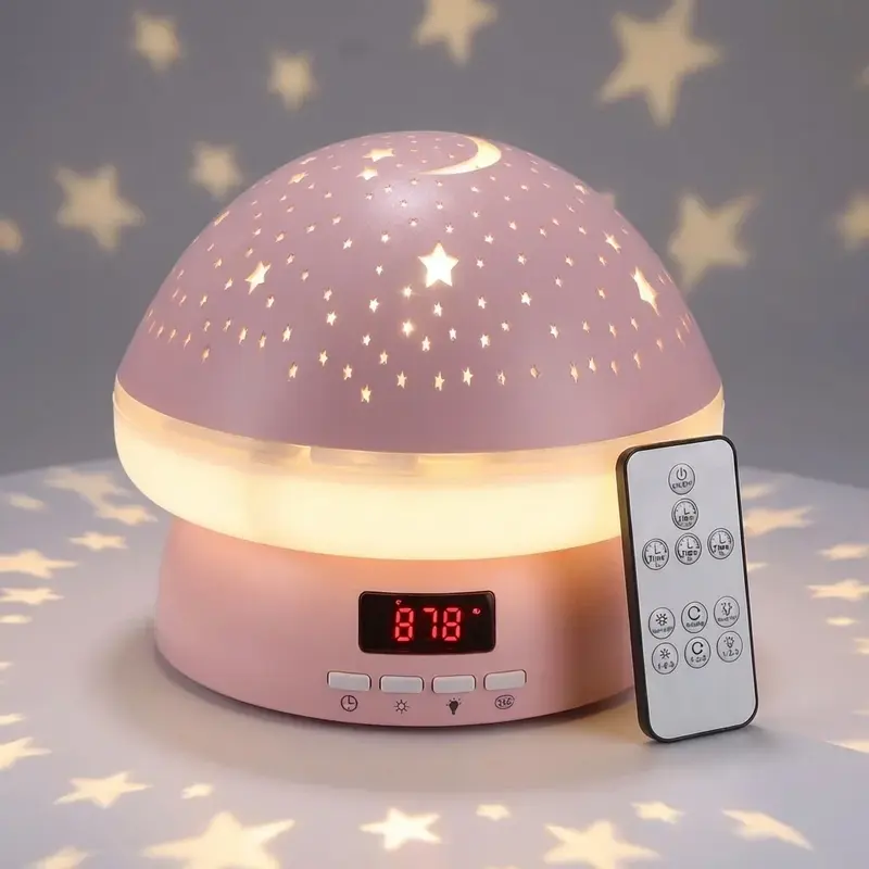 Projectorlamp met sterrenhemel – draaiend licht op een oplaadbare accu