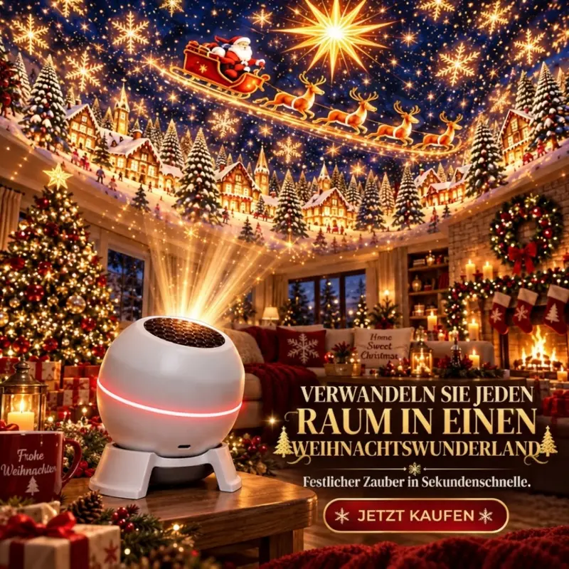 Projektiva – Weihnachtsprojektor mit beweglichen Festtagsmotiven