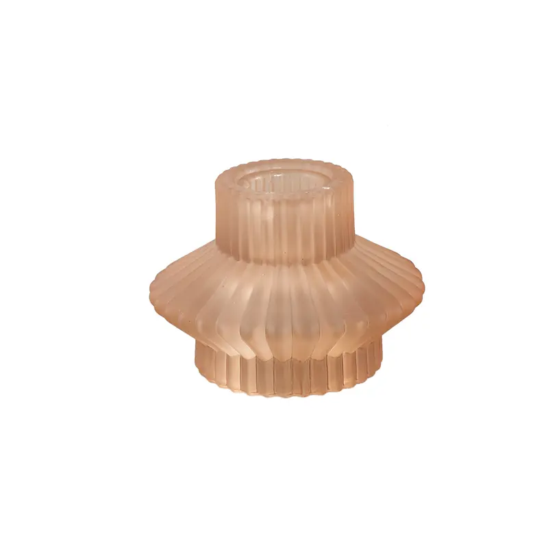 PTMD Tyve Light Brown glass kandelaar