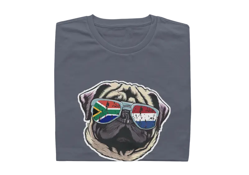 Pug With Glasses - Ladies Shirt