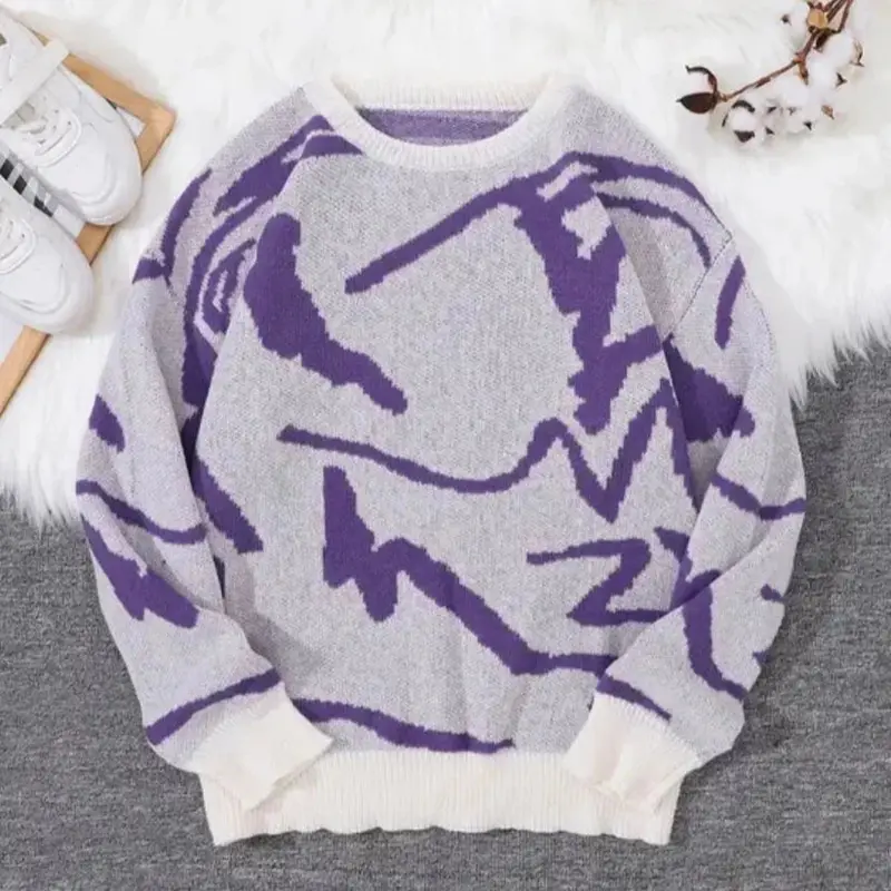Pullover Herren | Graffiti-Jacquard & Rundhals