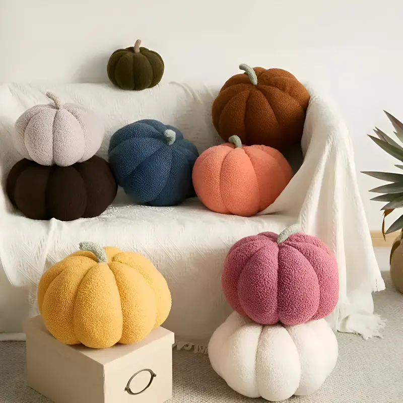 Pumpkin - Cush - Kürbis Plüschkissen texturiert & superweich