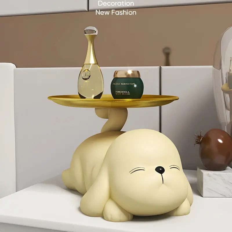 Puppy - Perch - Schlüsselhalter Hund mit Ablageschale aus