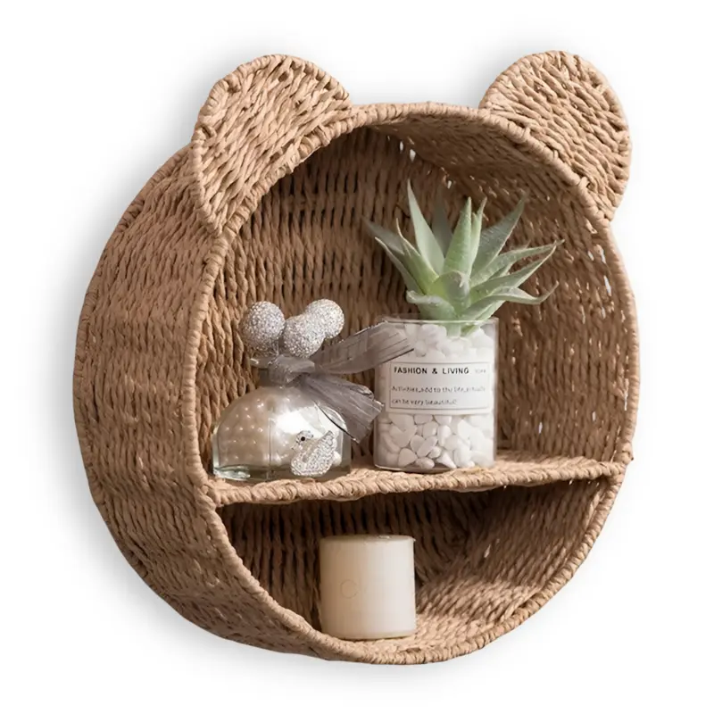 Rattan - Wandregal in Tierform handgefertigt