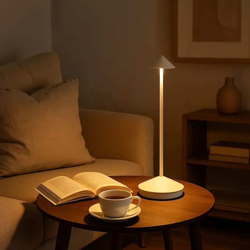 Rechargeable Wireless Table Lamp - Touch-Controlled, Dimmable Lighting for Indoor & Outdoor Use