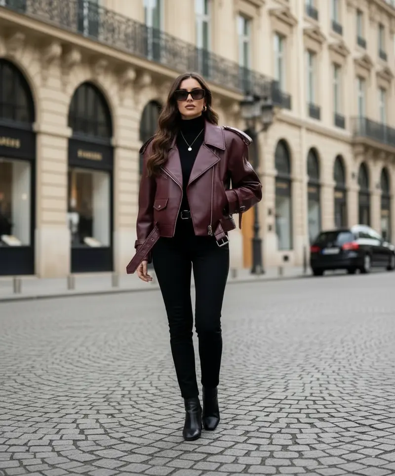 Reni - Leather Biker Jacket
