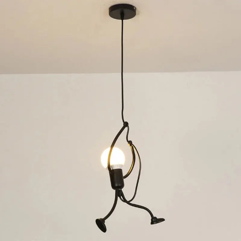 Retro Iron Man Hanglamp – Uniek Design Voor Kinderkamer & Speelkamer – Verstelbare Hoogte