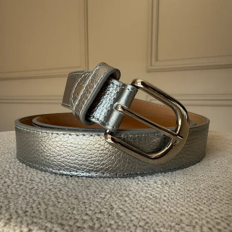 Riem Suus Leer Zilver