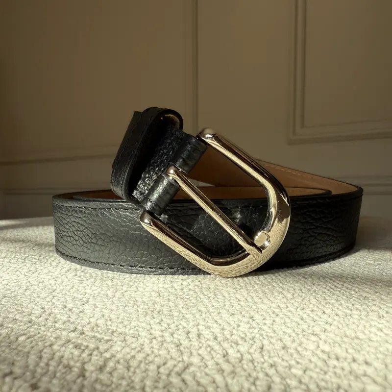 Riem Suus Leer Zwart Zilver