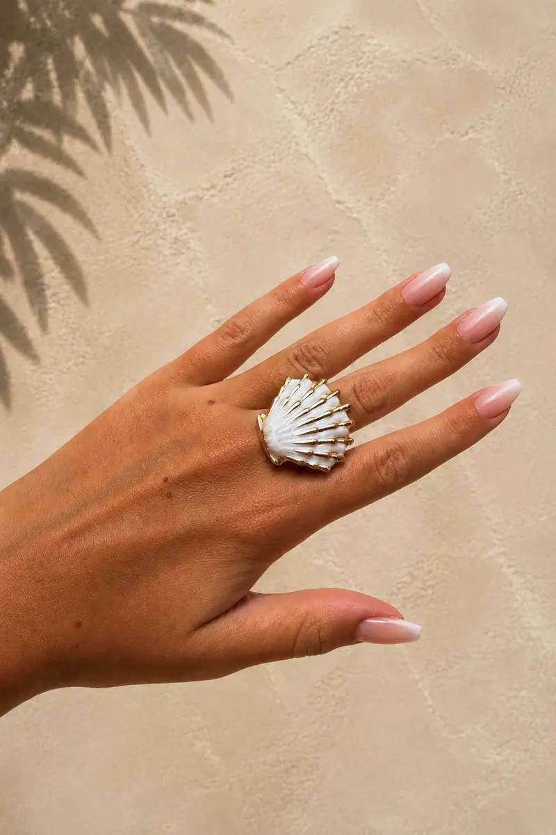 RING SCHELP | WIT