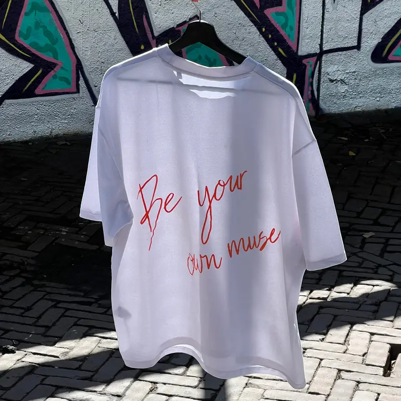 River Joann - 'Be your own muse' oversized T-shirt in White