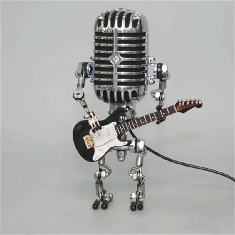 Robotlamp met gitaar – zacht ledlicht in een stevige kunststof behuizing