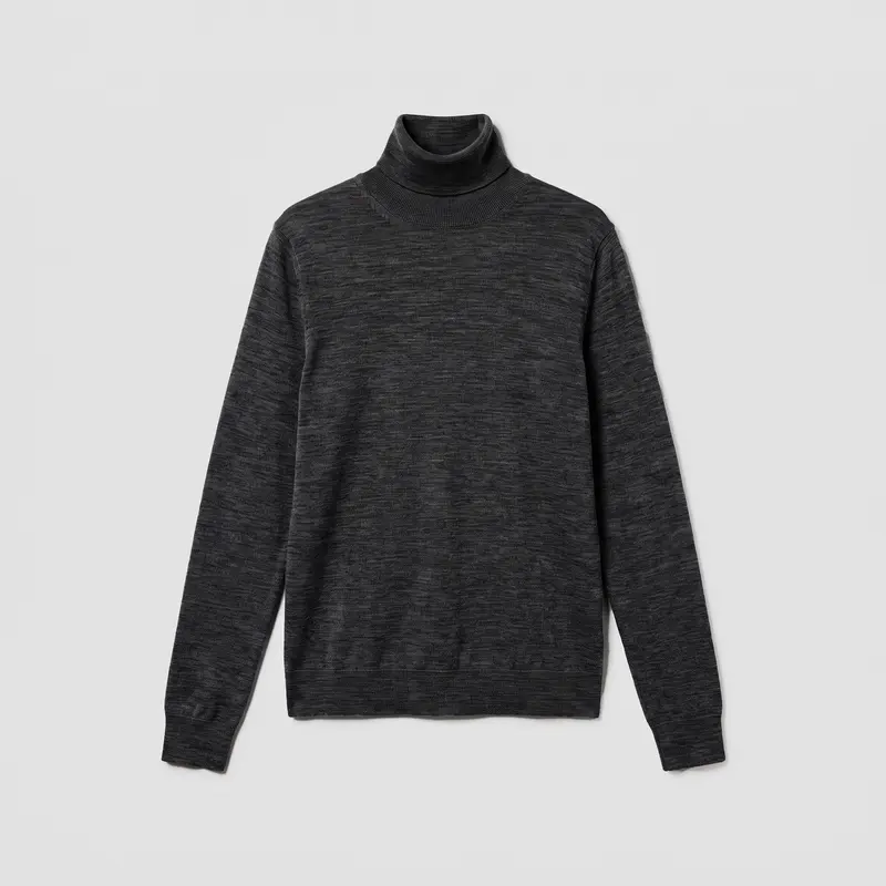 Róhe Fine Merino Turtleneck Anthracite Melange