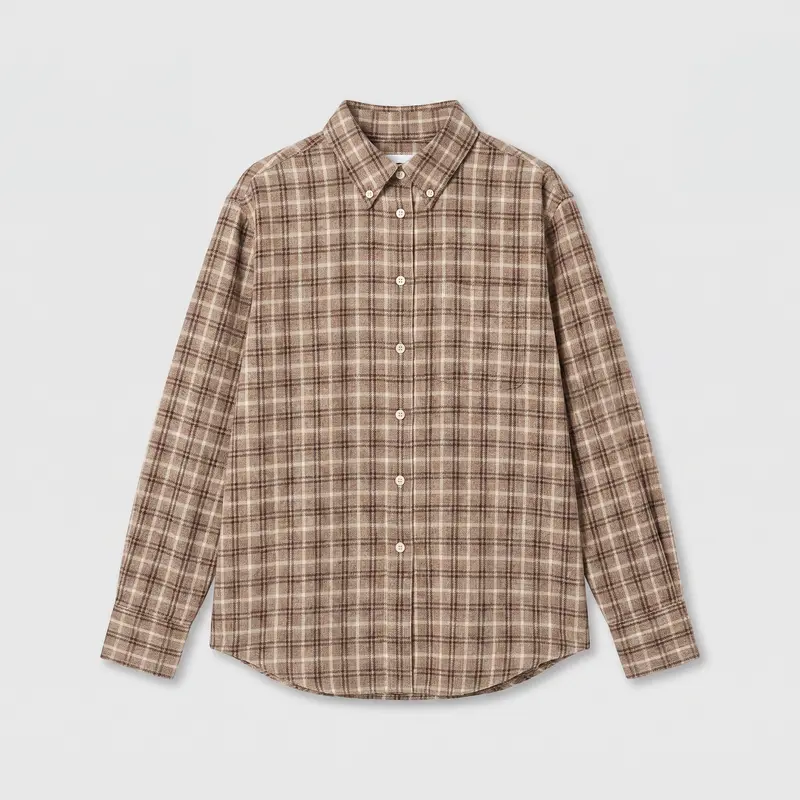 Róhe Oxford Bouclé Check Shirt Boucle Check