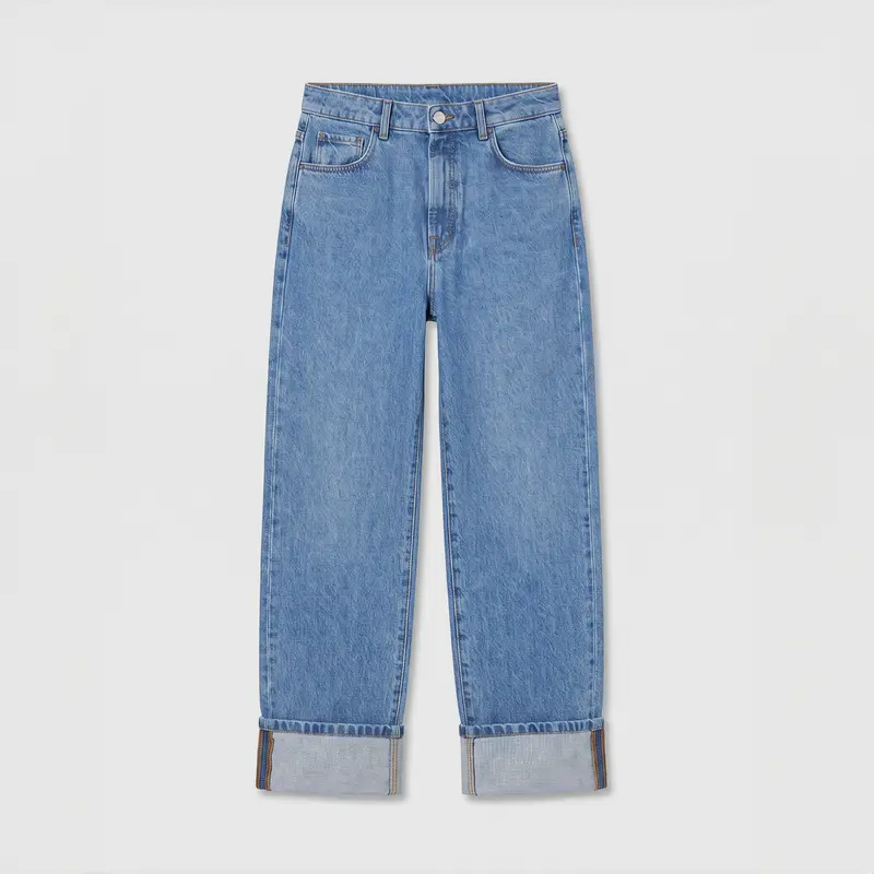 Róhe Rixt Turn-Up Baggy Denim Heritage Blue