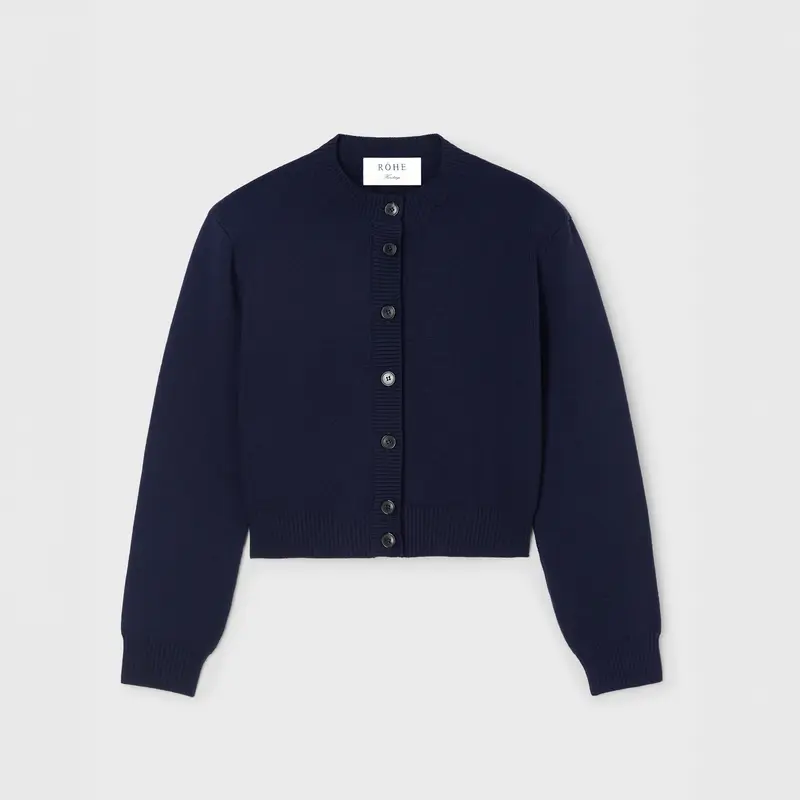 Róhe Statement Shoulder Cardigan Navy