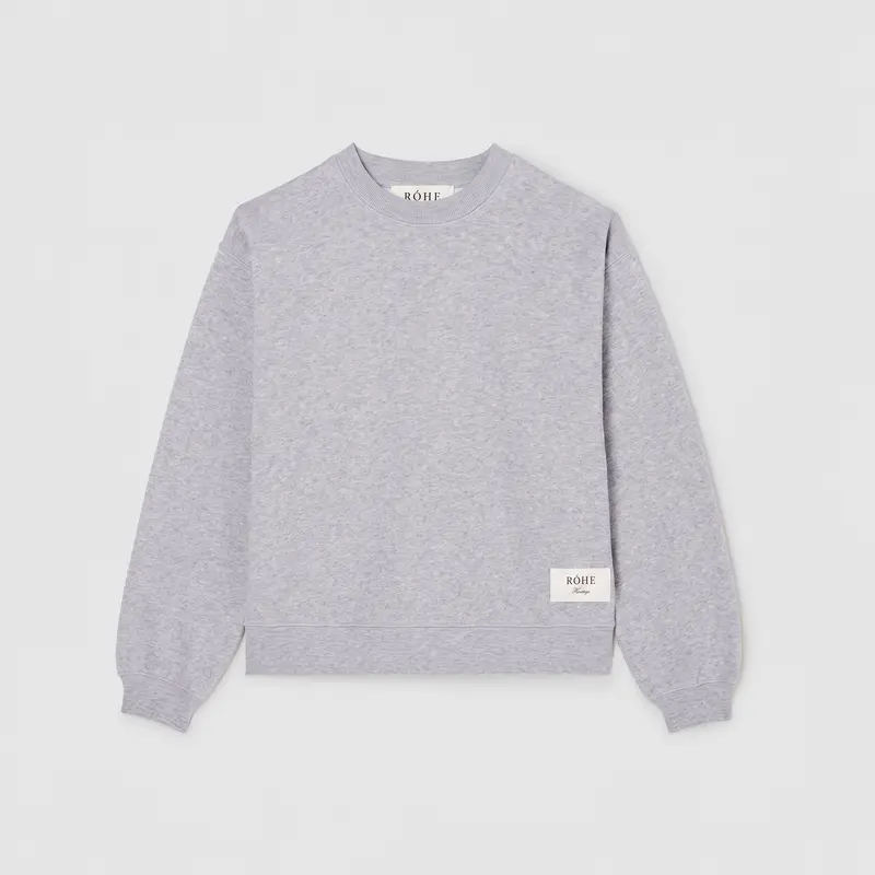Róhe Sweatshirt Mid Grey Melange