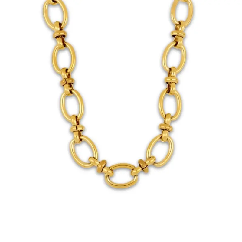 Ronde Schakelketting Camila - Goudkleur - Waterproof