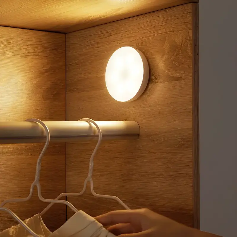 Ronde wandlamp met bewegingssensor – 8 cm, magnetisch en draadloos