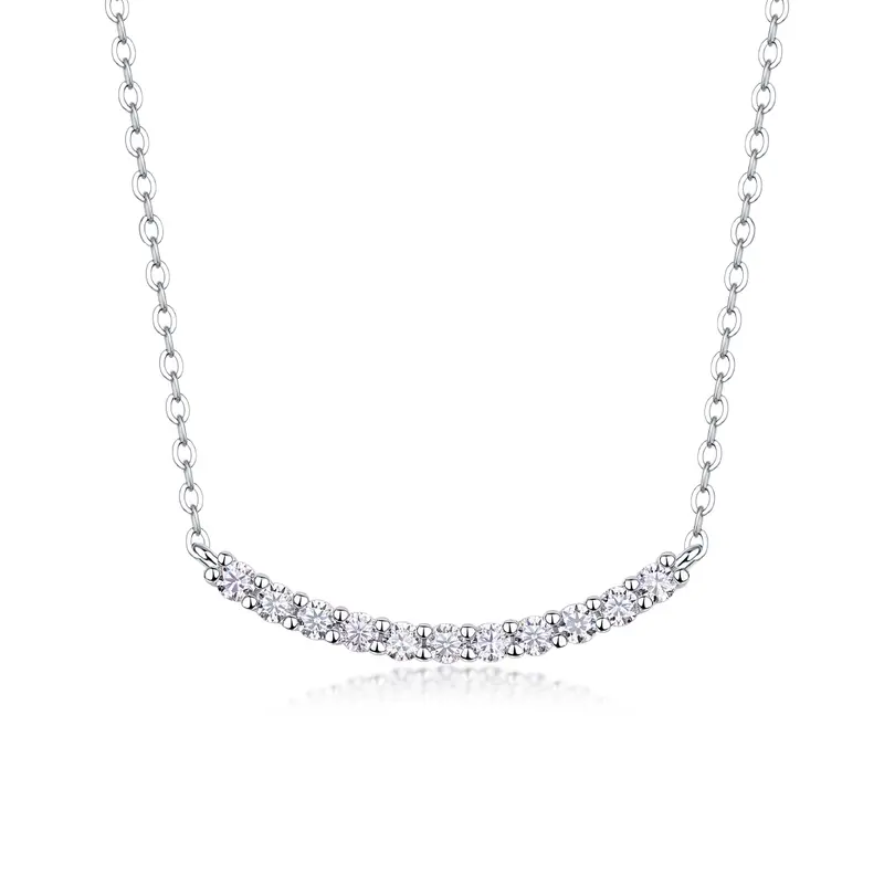 Rose Luxe™ < 0,1 CT Moissanite Pendant Halsketting - S925 Platina Verguld Zilver