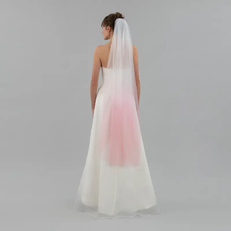 Rose Pink Ombre Veil