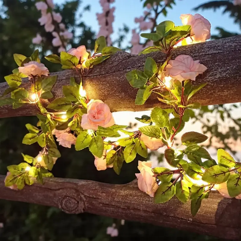 Rosen - LED Rosen Lichterkette Solar wasserdicht