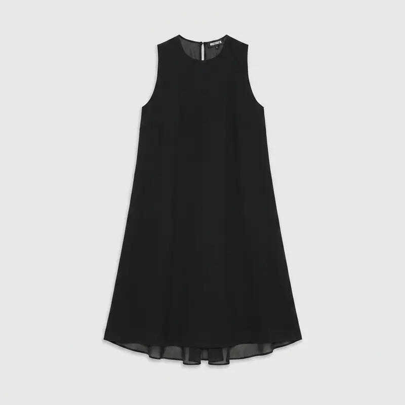 Rotate Crepe Mini A-Line Dress Black