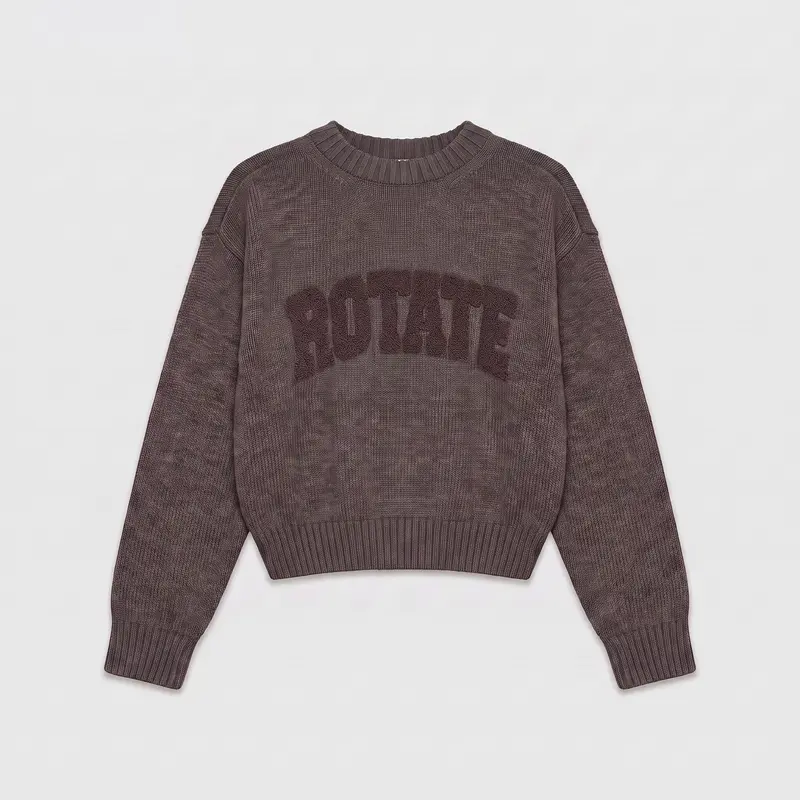 Rotate Crewneck Sweater Cocoa Brown
