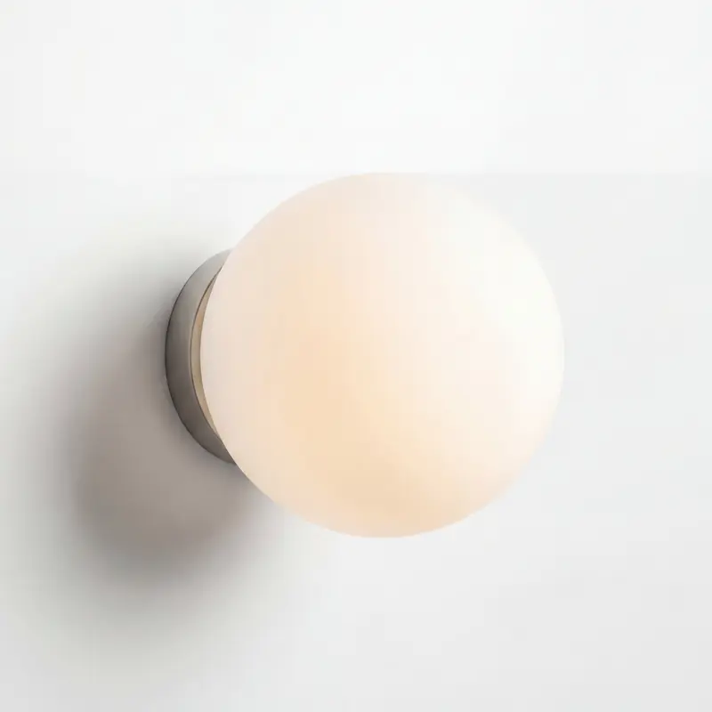Round LED Globe Wall Sconce for the Bathroom and Hallway